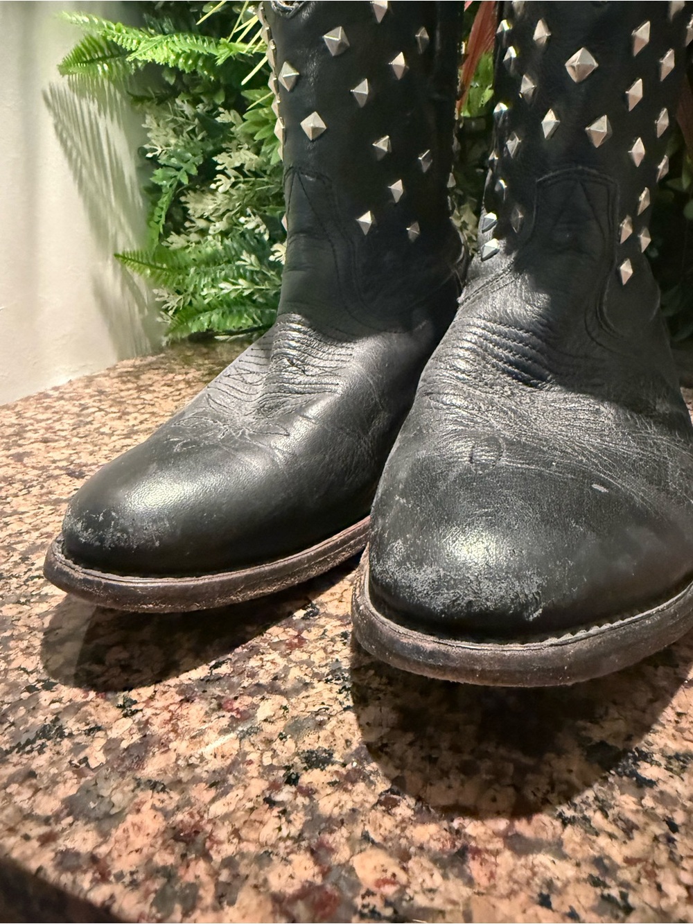 Miz Mooz Studded Black Leather Women's Ankle Boots - Picture 4 of 10